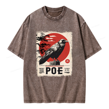 Pagewings Raven Poster Unisex Washed T-shirt