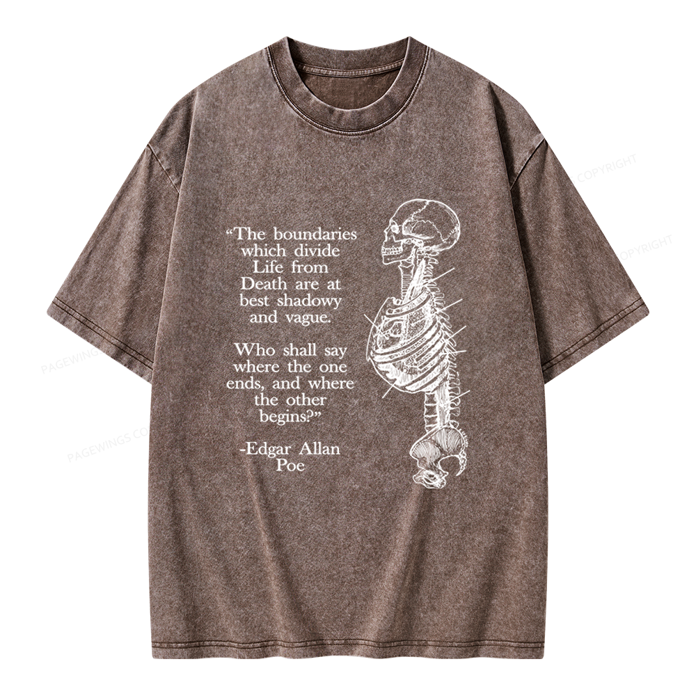 Pagewings Poe Quote Unisex Washed T-shirt
