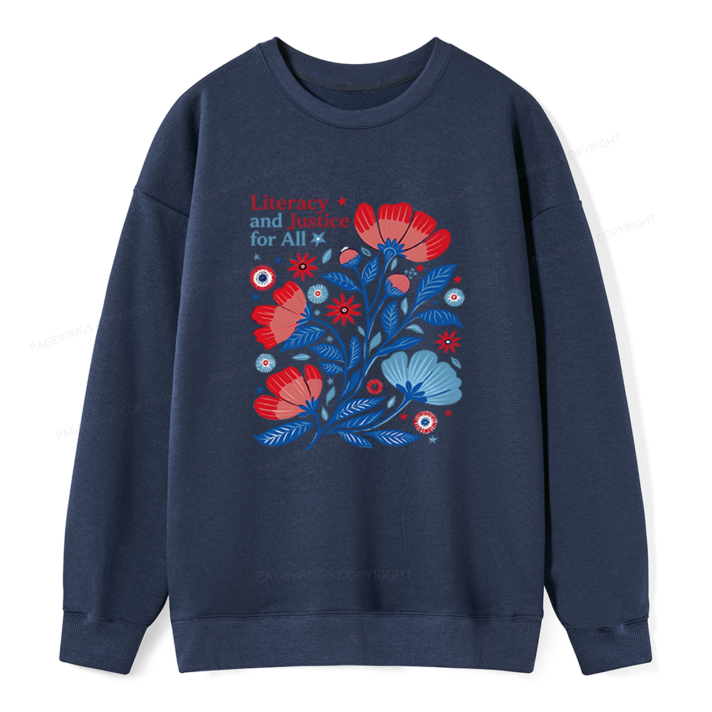 Pagewings Literacy and Justice for All Unisex Classic Sweatshirt