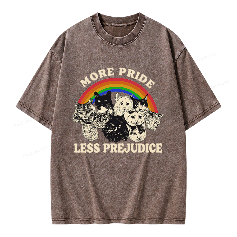 Pagewings More Pride Less Prejudice Unisex Washed T-shirt