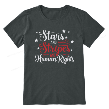 Pagewings Stars and Stripes And Human Rights Unisex Classic T-shirt