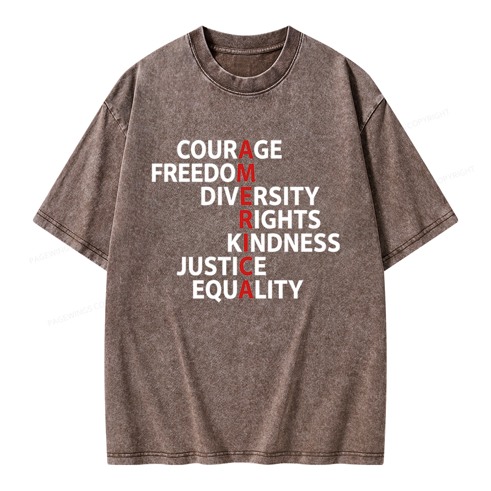 Pagewings Human Rights Unisex Washed T-shirt