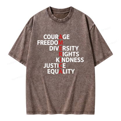Pagewings Human Rights Unisex Washed T-shirt