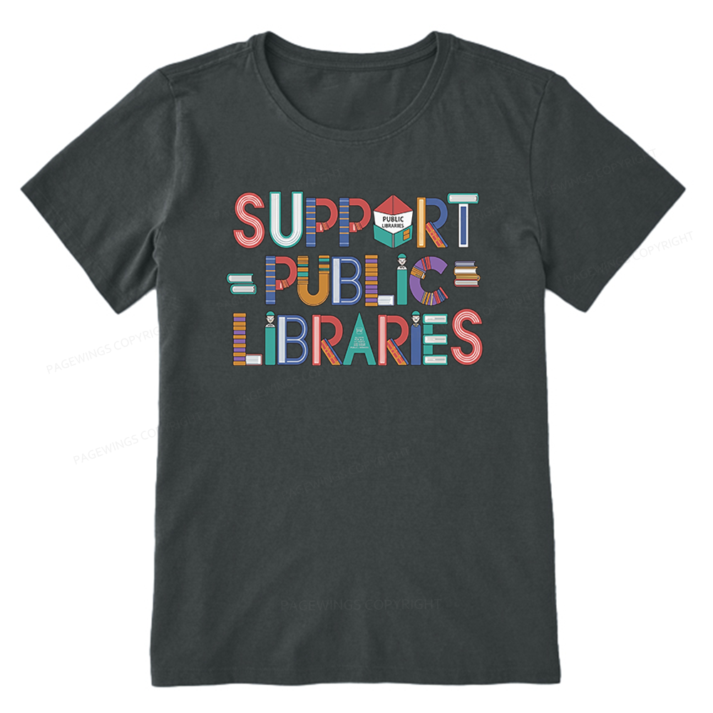 Pagewings Support Public Libraries Unisex Classic T-shirt
