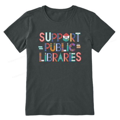 Pagewings Support Public Libraries Unisex Classic T-shirt
