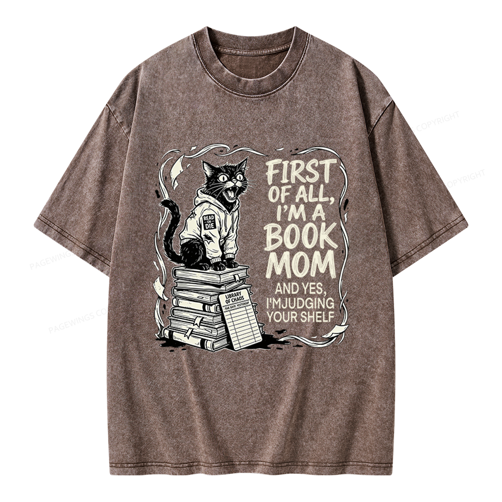 Pagewings I'm A Book Mom Unisex Washed T-shirt