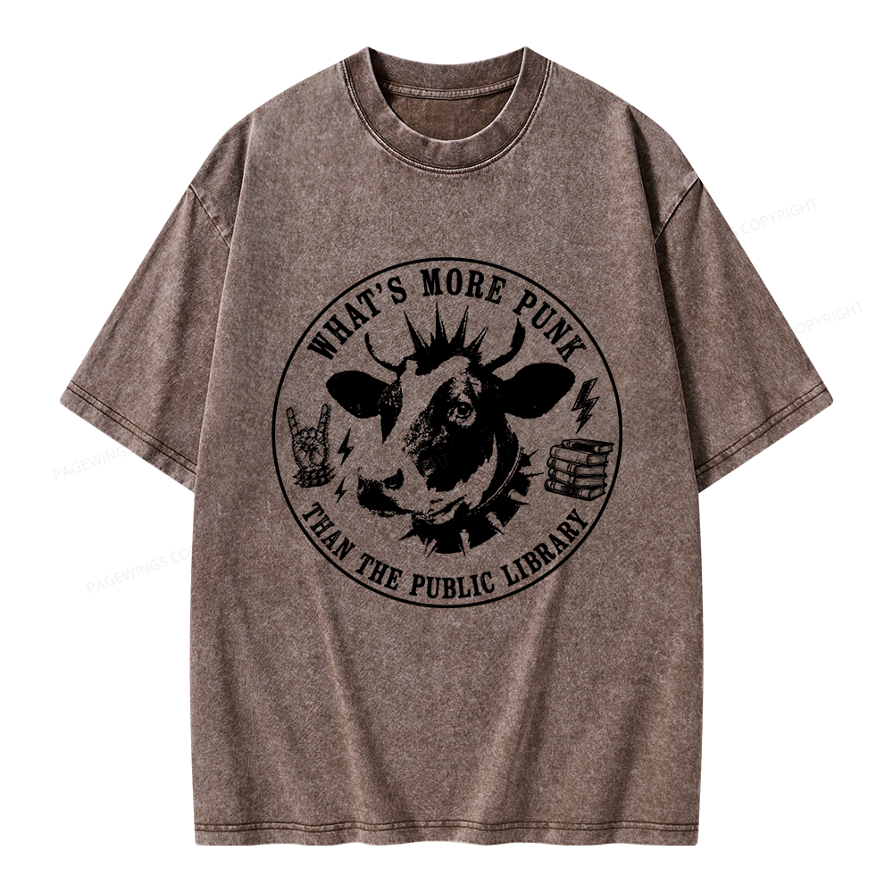 Pagewings What's More Punk Than The Public Library Unisex Washed T-shirt