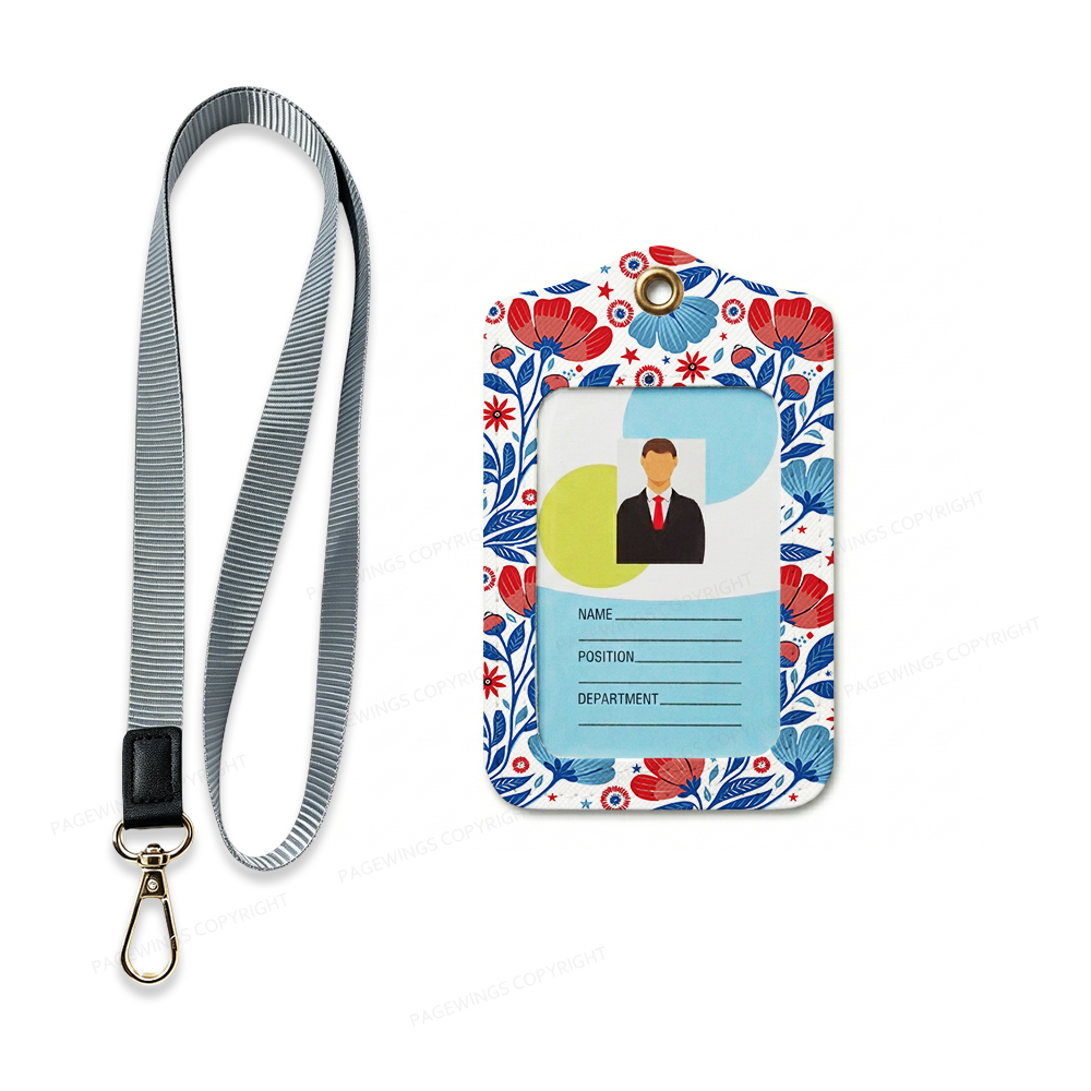 Pagewings Literacy And Justice For All Leather Badge Holder 