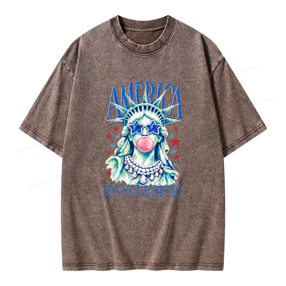 Pagewings It’s Your Story Unisex Washed T-shirt
