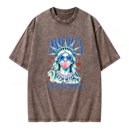 Pagewings It’s Your Story Unisex Washed T-shirt