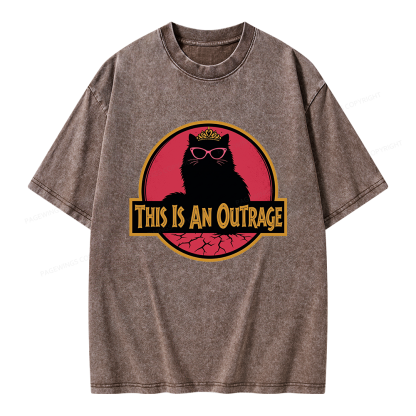 Pagewings This Is An Outrage Unisex Washed T-shirt