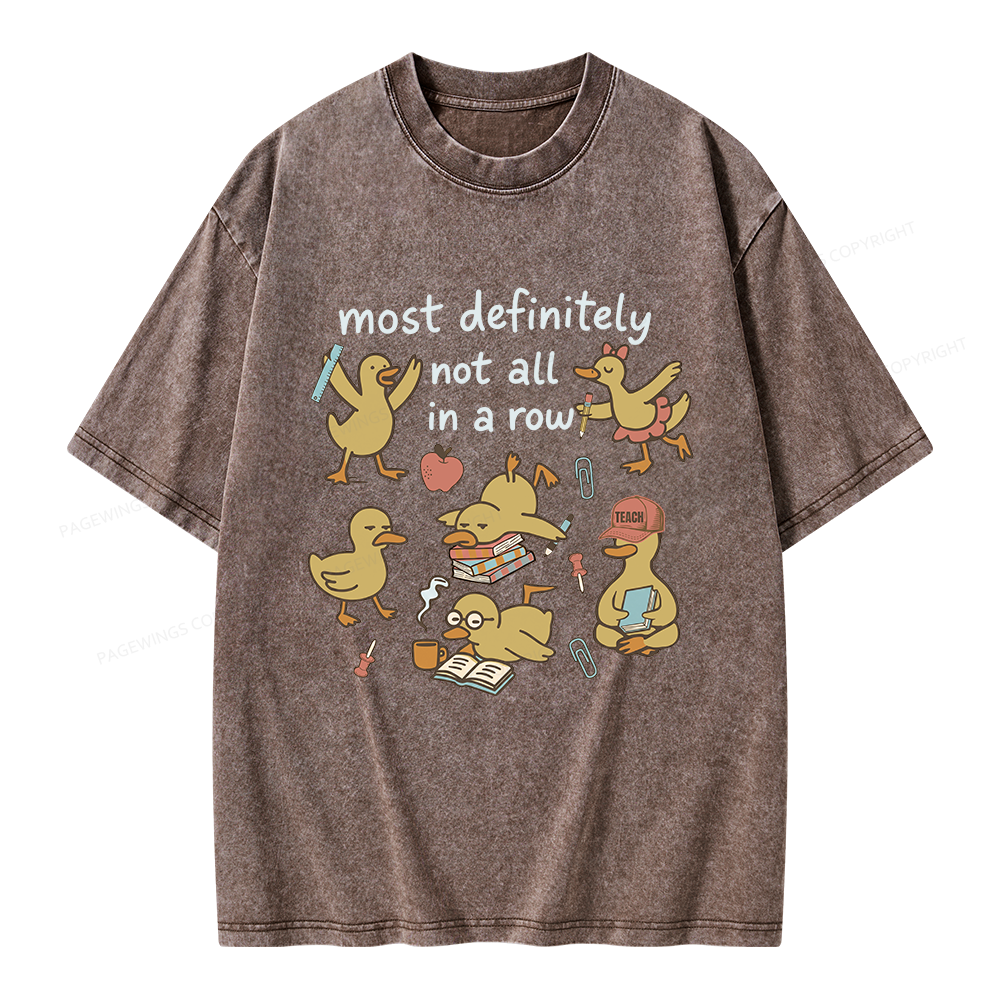 Pagewings Ducks In A Row Unisex Washed T-shirt