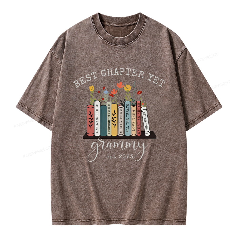 Pagewings Personalized The Best Chapter Yet Unisex Washed T-shirt