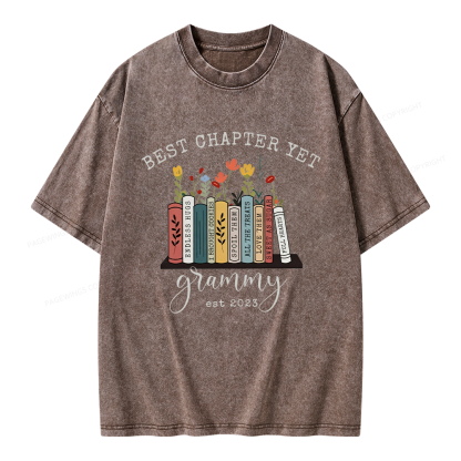 Pagewings Personalized The Best Chapter Yet Unisex Washed T-shirt