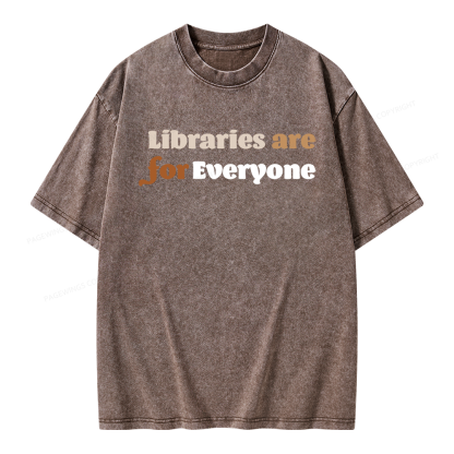 Pagewings Libraries are for Everyone Unisex Washed T-shirt