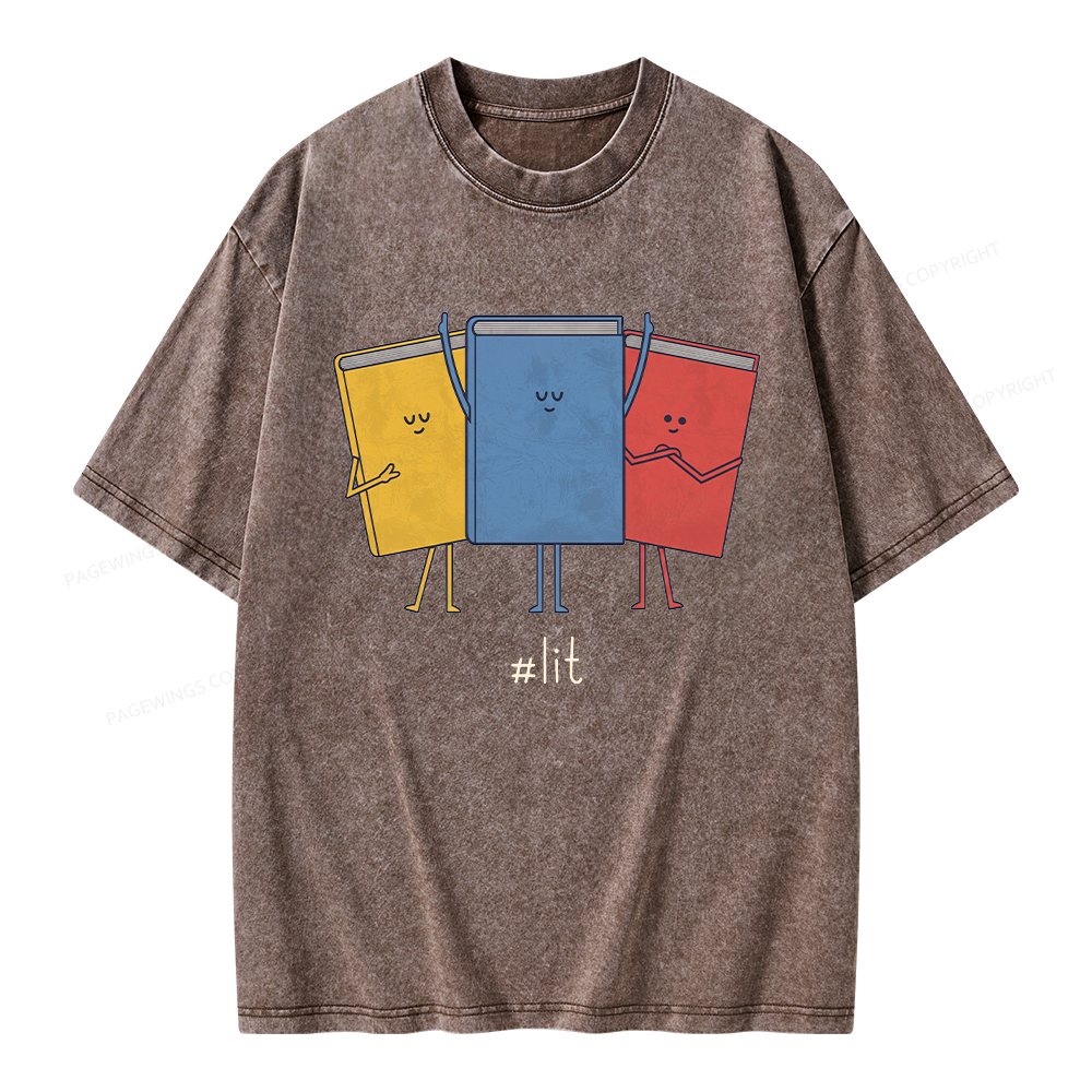 Pagewing Literature Unisex Washed T-shirt