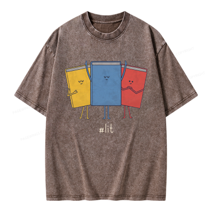 Pagewing Literature Unisex Washed T-shirt
