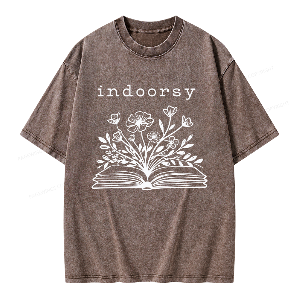 Pagewing Indoorsy Unisex Washed T-shirt