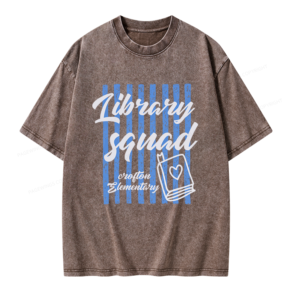 Pagewing Personalized Bookworm Unisex Washed T-shirt
