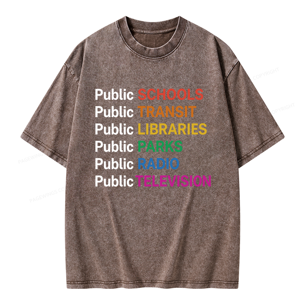 Pagewing Public Services Unisex Washed T-shirt