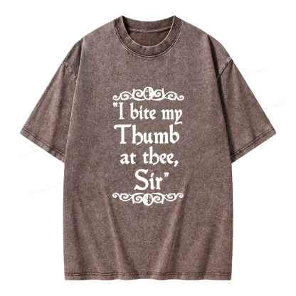Pagewing I Bite My Thumb at Thee Unisex Washed T-shirt