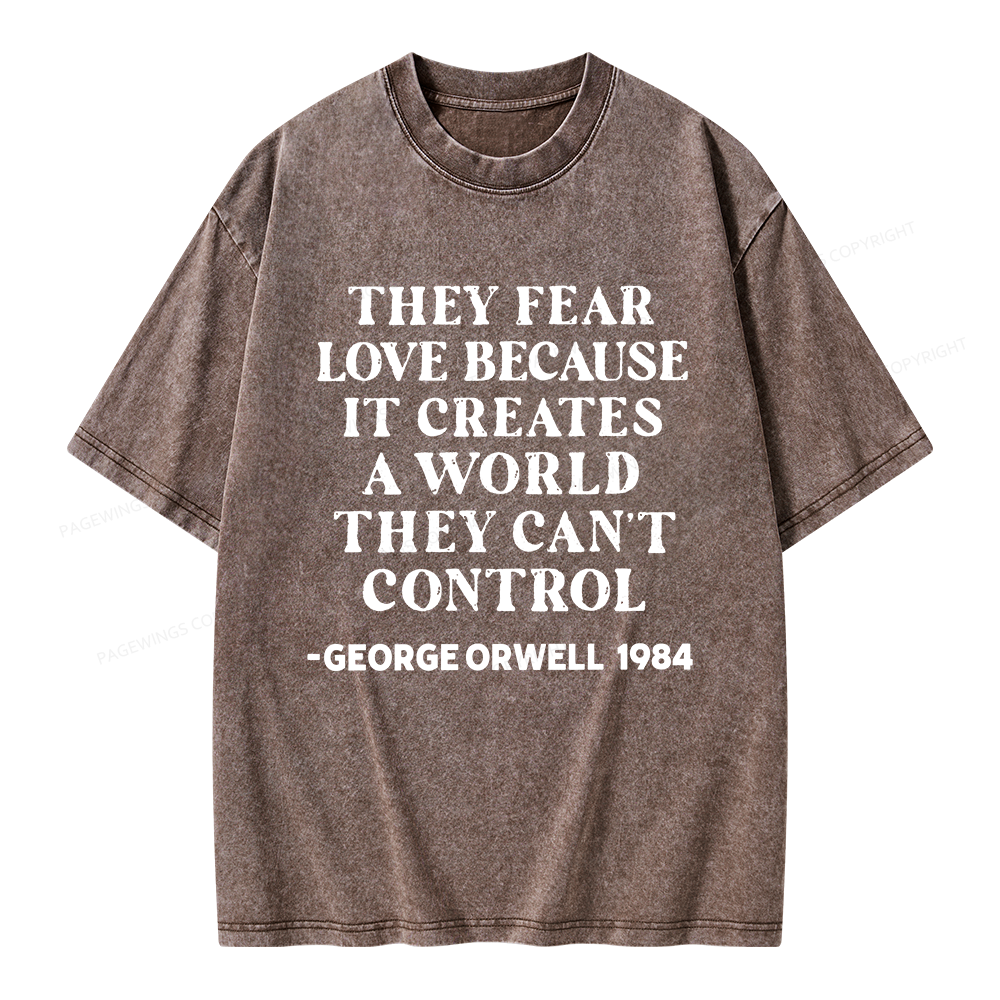 Pagewings Dystopia Quote Unisex Washed T-shirt