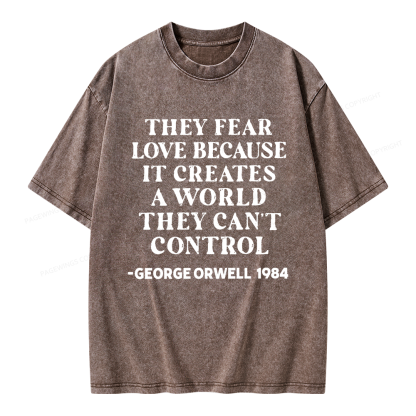 Pagewings Dystopia Quote Unisex Washed T-shirt