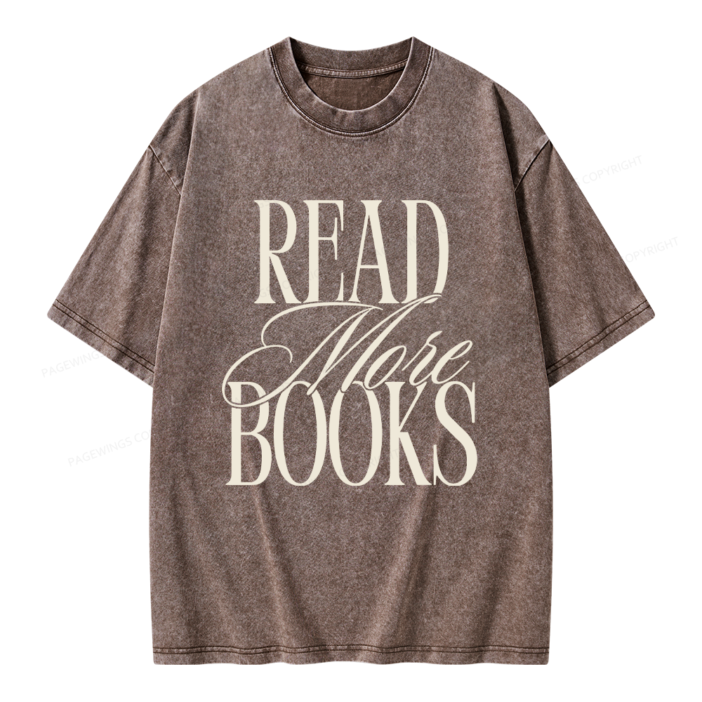 Pagewing Read More Books Unisex Washed T-shirt