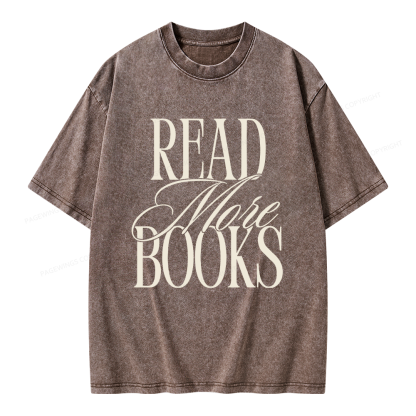 Pagewing Read More Books Unisex Washed T-shirt