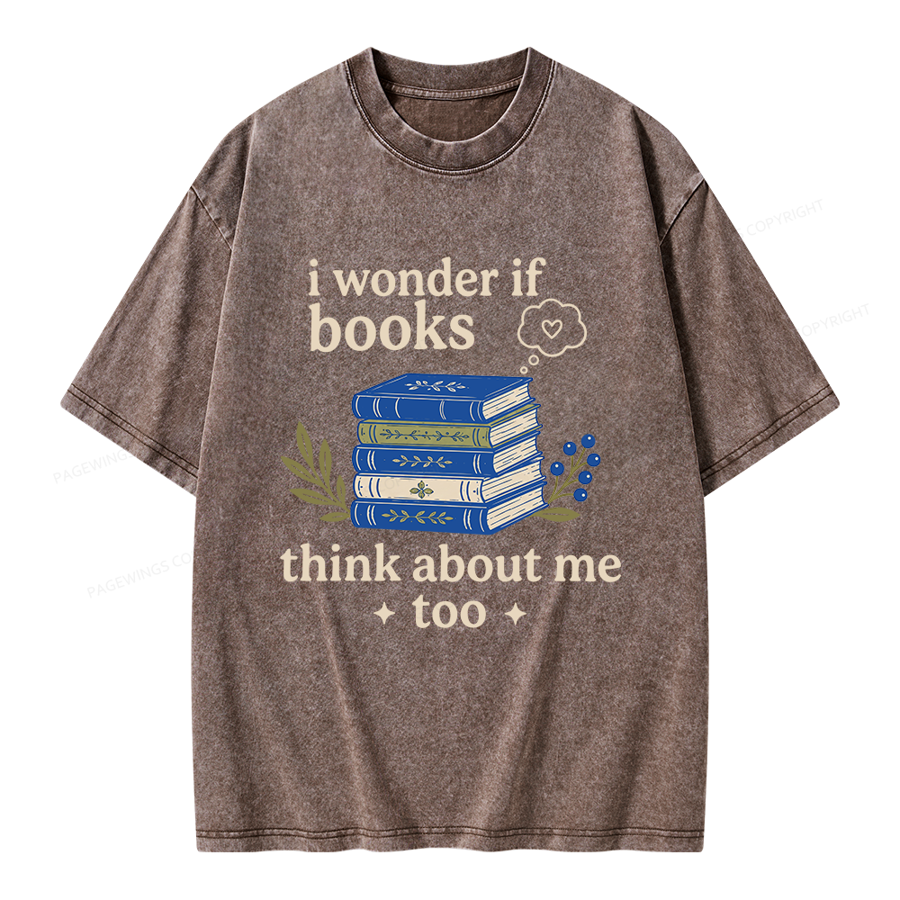 Pagewing I Wonder If Birds Think About Me Unisex Washed T-shirt