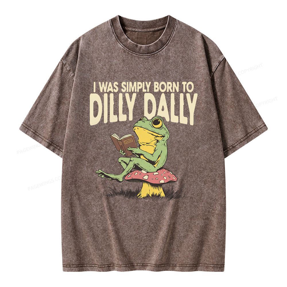 Pagewing Born to Dilly Dally Unisex Washed T-shirt