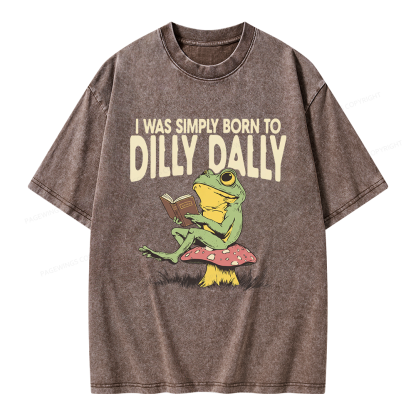 Pagewing Born to Dilly Dally Unisex Washed T-shirt