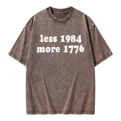Pagewing Less 1984 More 1776 Bookish Unisex Washed T-shirt