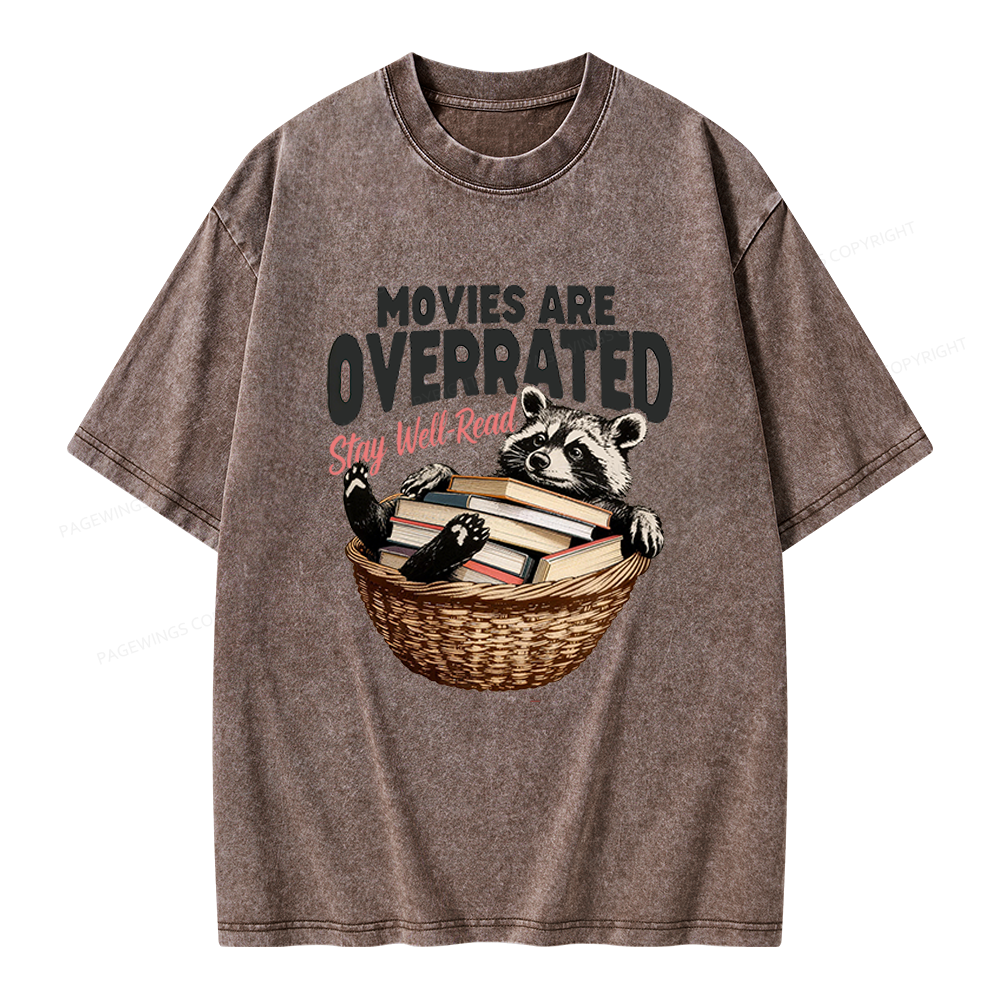 Pagewings Stay Well-Read Unisex Washed T-shirt