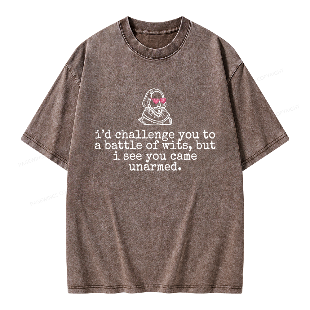 Pagewing Funny Drama Student Unisex Washed T-shirt