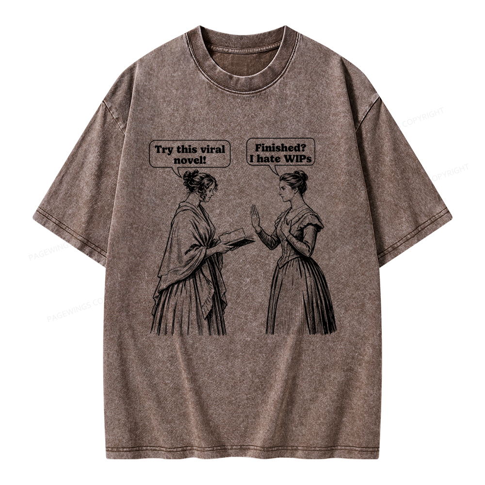 Pagewing Books Lover Unisex Washed T-shirt