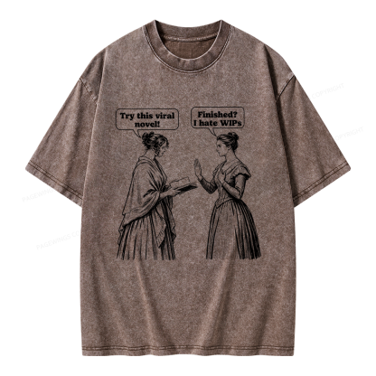 Pagewing Books Lover Unisex Washed T-shirt