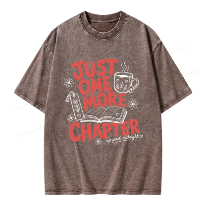 Pagewing Just One More Chapter Unisex Washed T-shirt