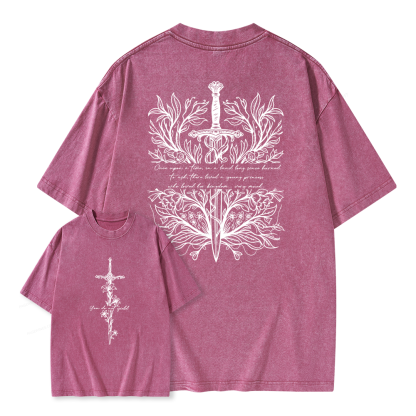 Pagewing Reading Fantasy Bookish Unisex Washed T-shirt