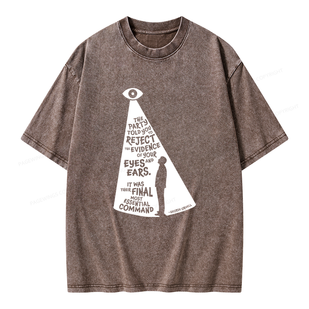Pagewings Dystopia Quote Unisex Washed T-shirt