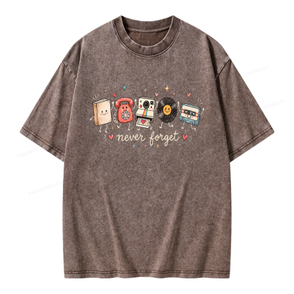 Pagewing Never Forget Unisex Washed T-shirt