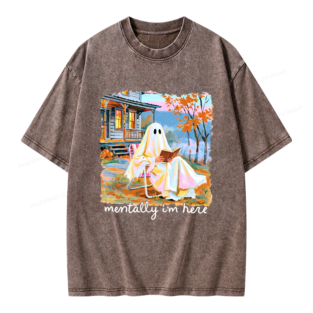 Pagewing Summerween Ghost Unisex Washed T-shirt