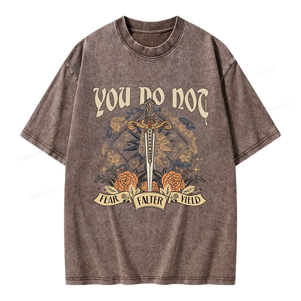 Pagewings You Do Not Yield Unisex Washed T-shirt