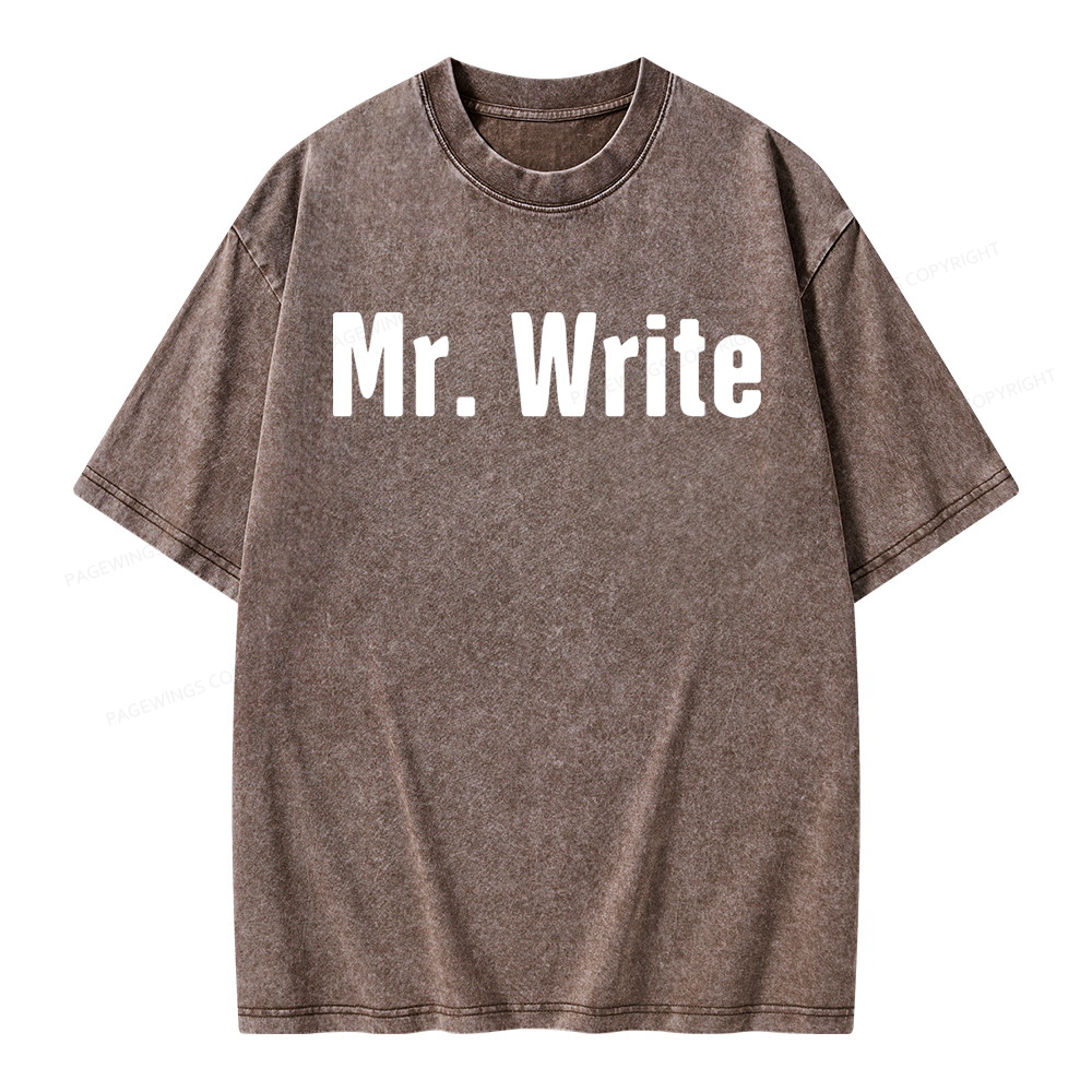 Pagewing Funny Novelist Writer Unisex Washed T-shirt