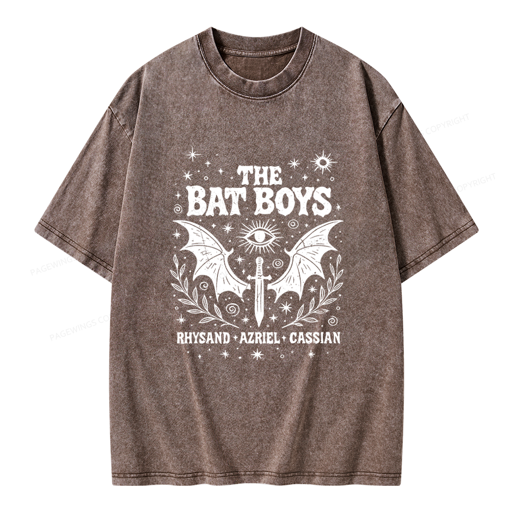 Pagewing Reading Fantasy Bookish Unisex Washed T-shirt