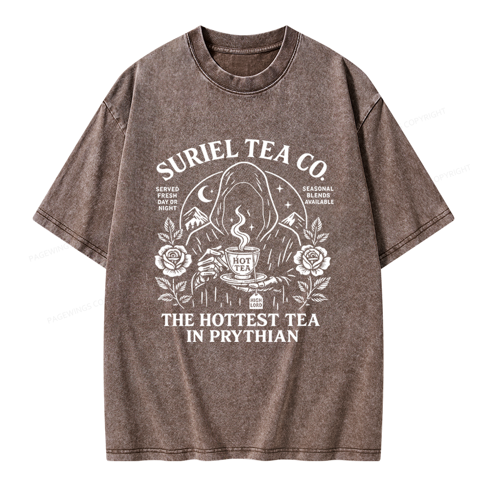 Pagewing Reading Fantasy Bookish Unisex Washed T-shirt