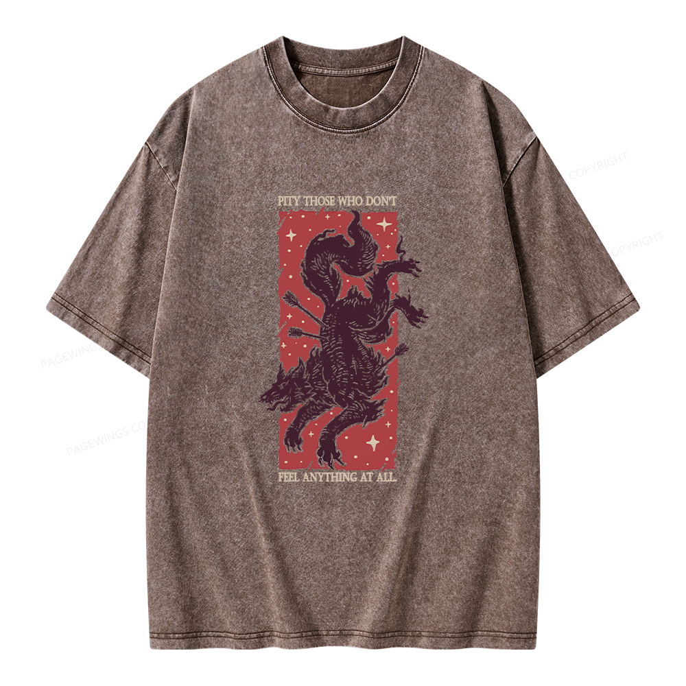 Pagewing Reading Fantasy Bookish Unisex Washed T-shirt