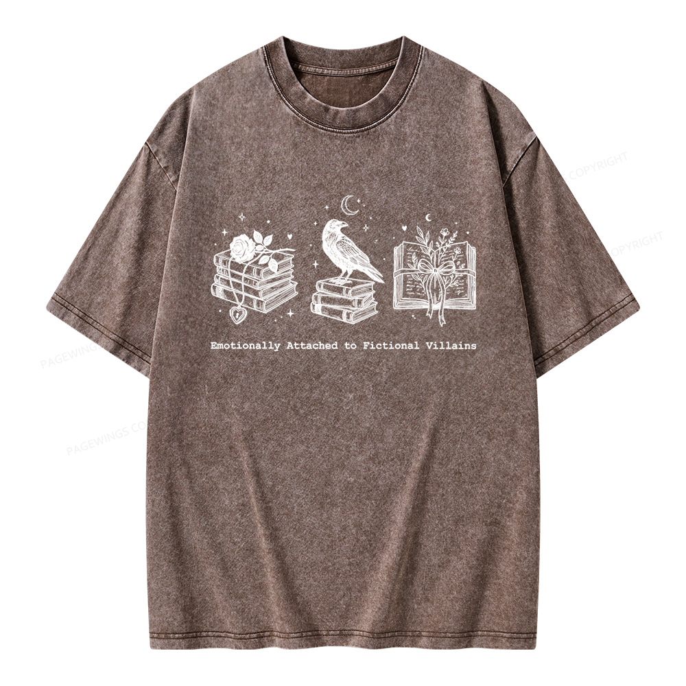 Pagewings Dark Romance Reader Unisex Washed T-shirt