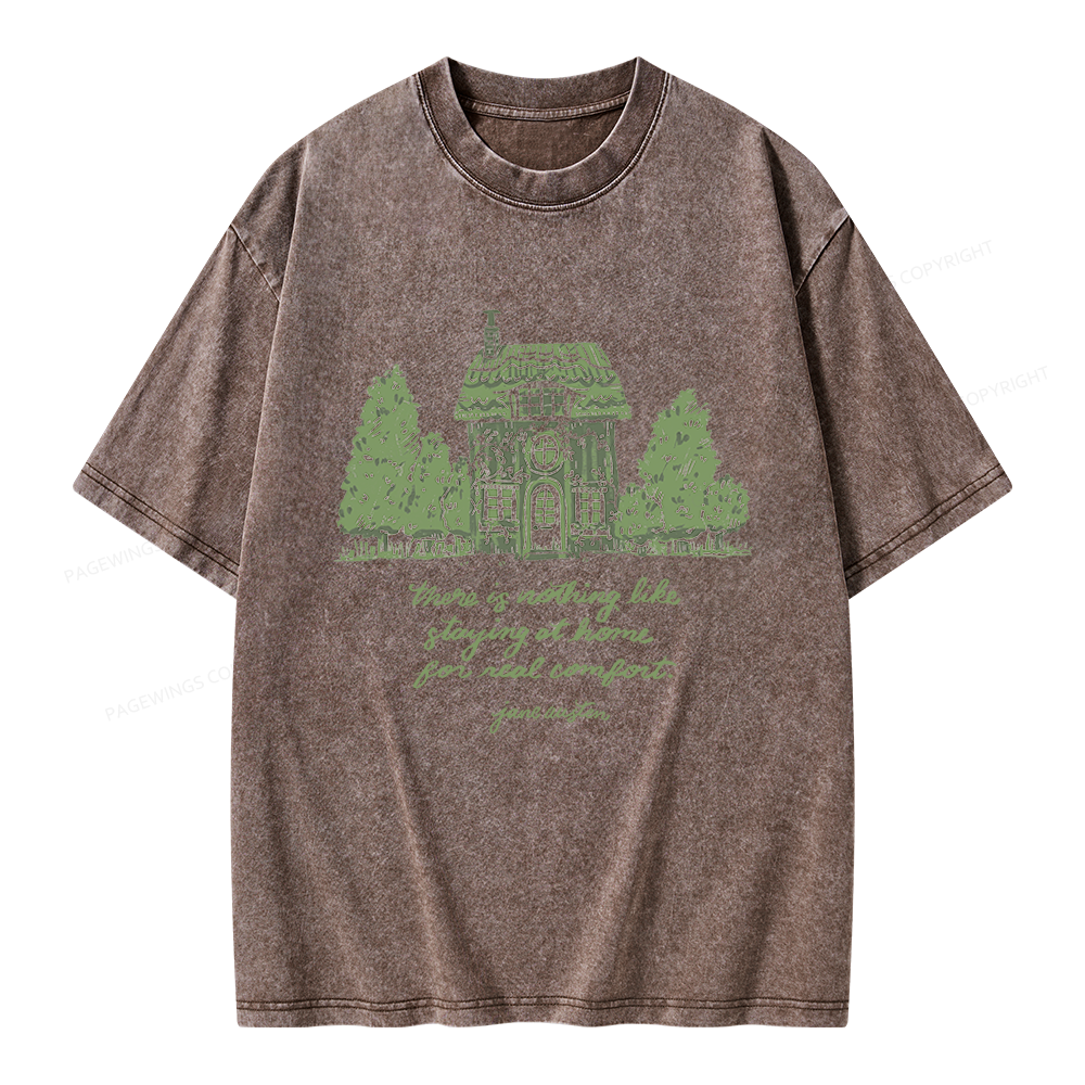 Pagewings Nothing Like Staying At Home Unisex Washed T-shirt