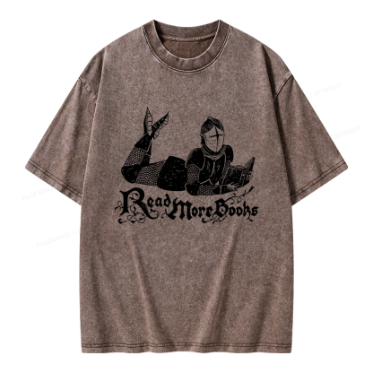Pagewings Read More Books Unisex Washed T-shirt